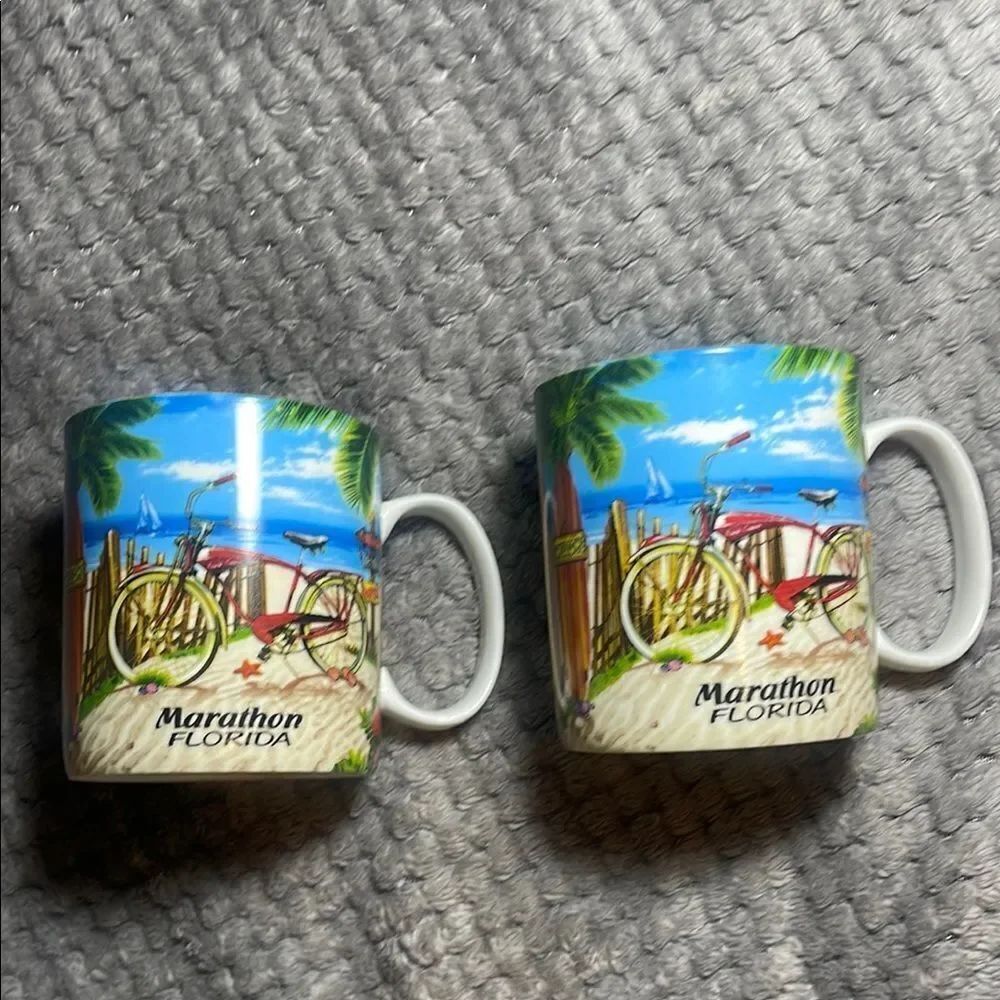Marathon Florida glass mugs bundle